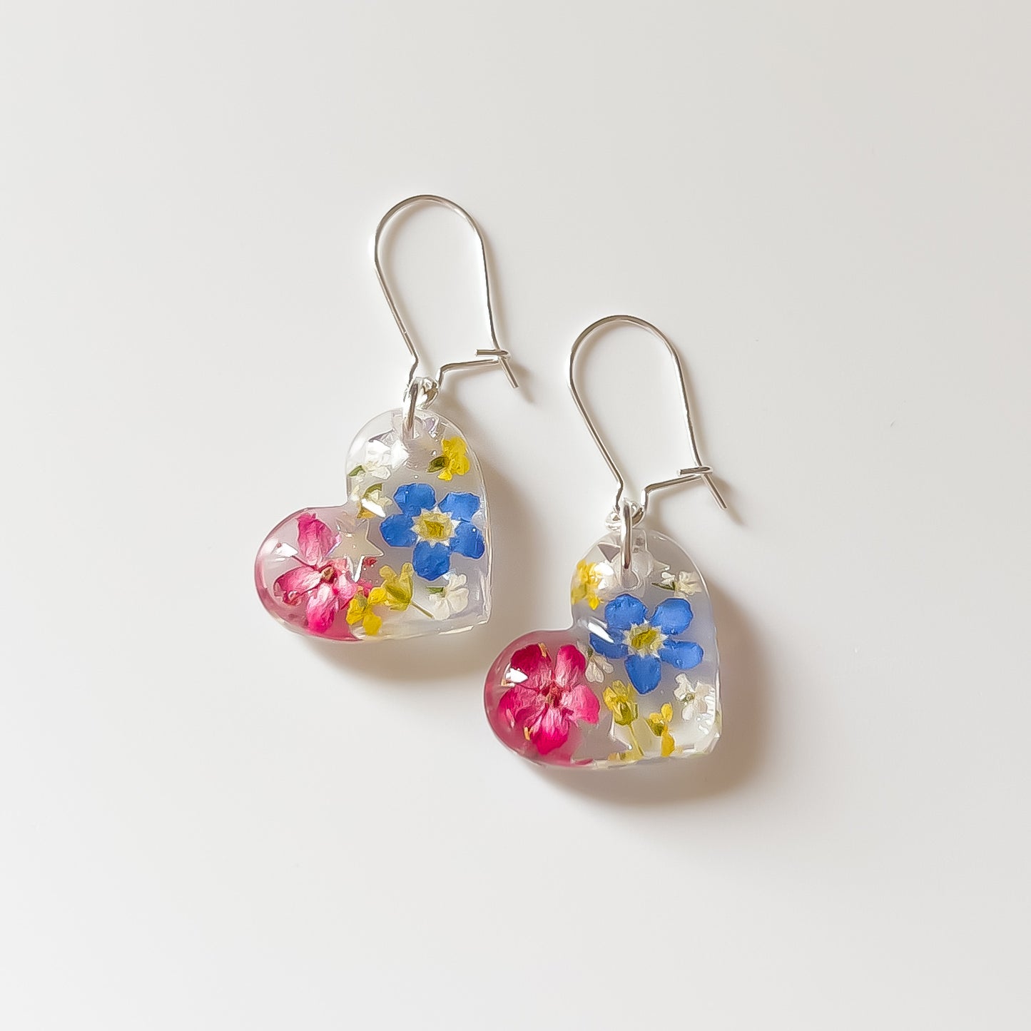 Floral Heart Dangle Earrings