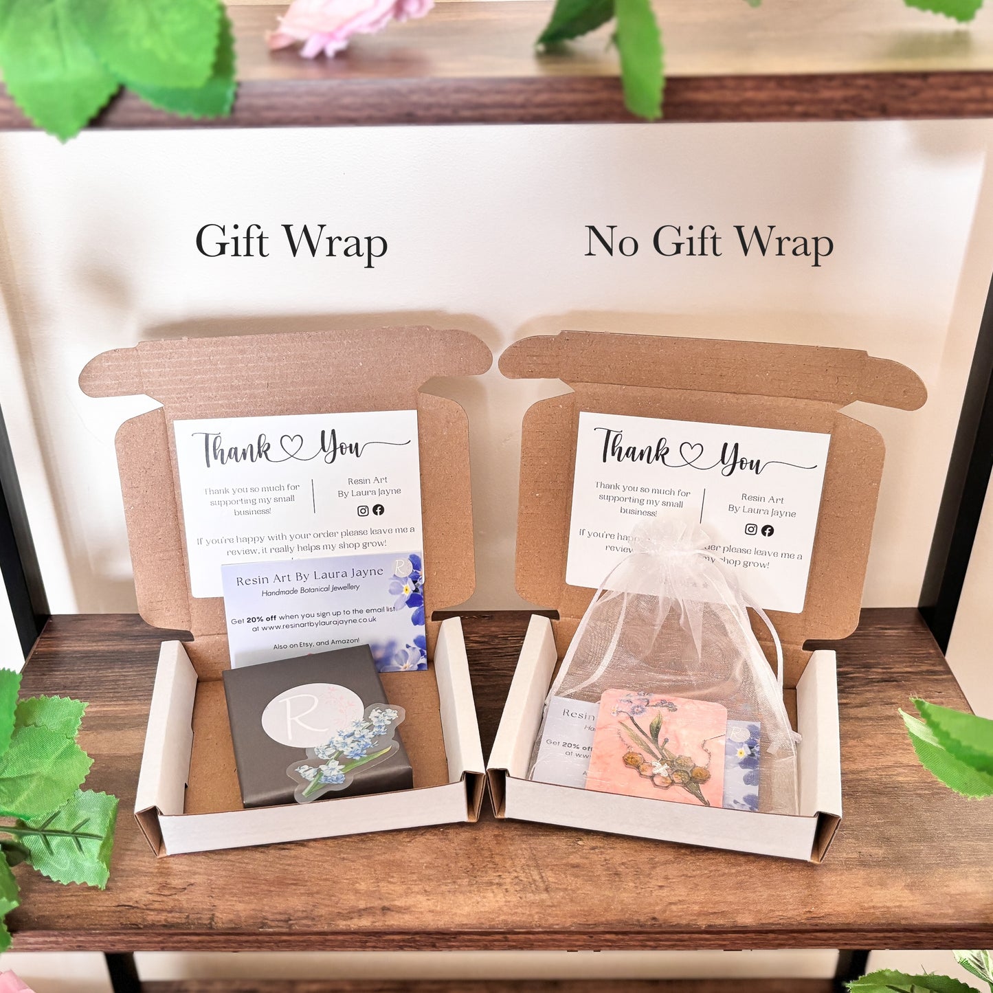 Forget Me Not and Babys Breath Necklace