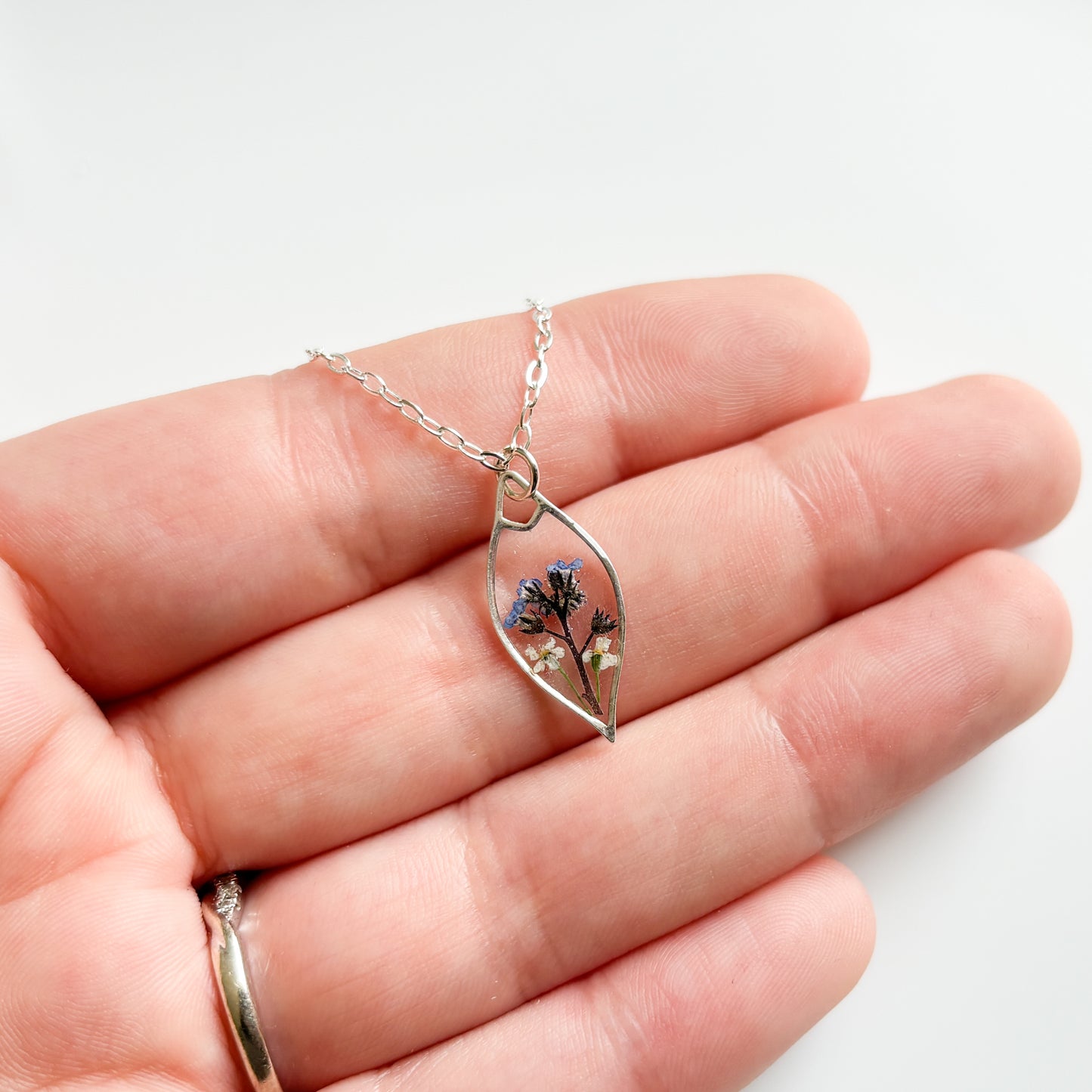 Sterling Silver Forget Me Not Drop