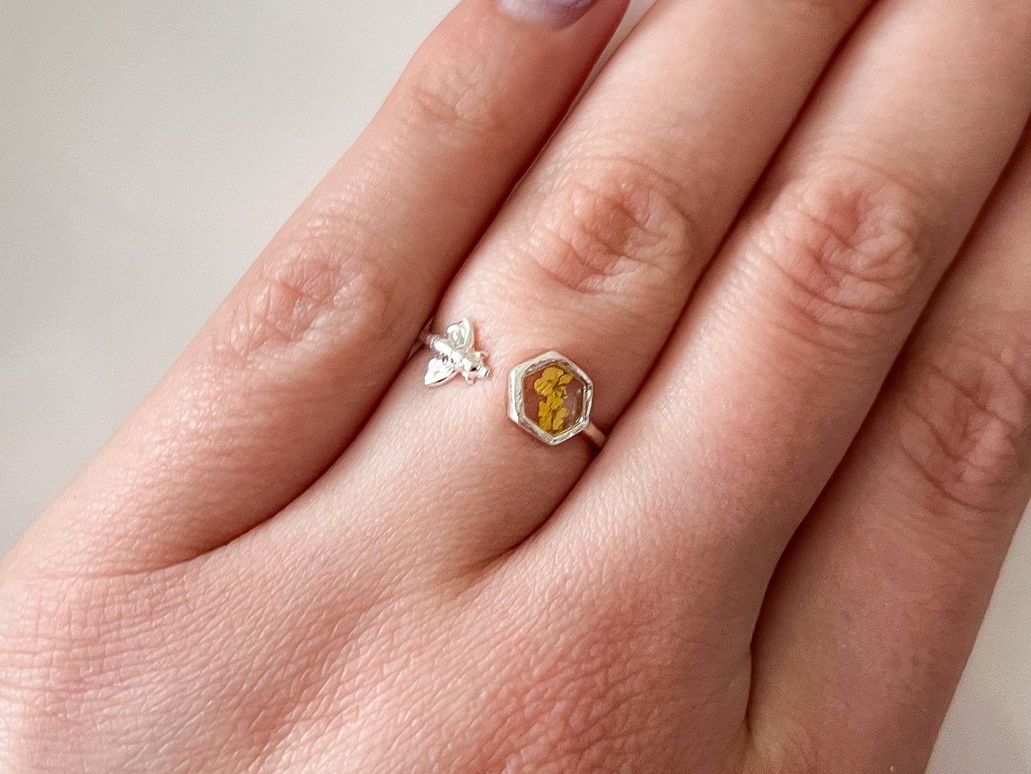 Silver Bee Ring