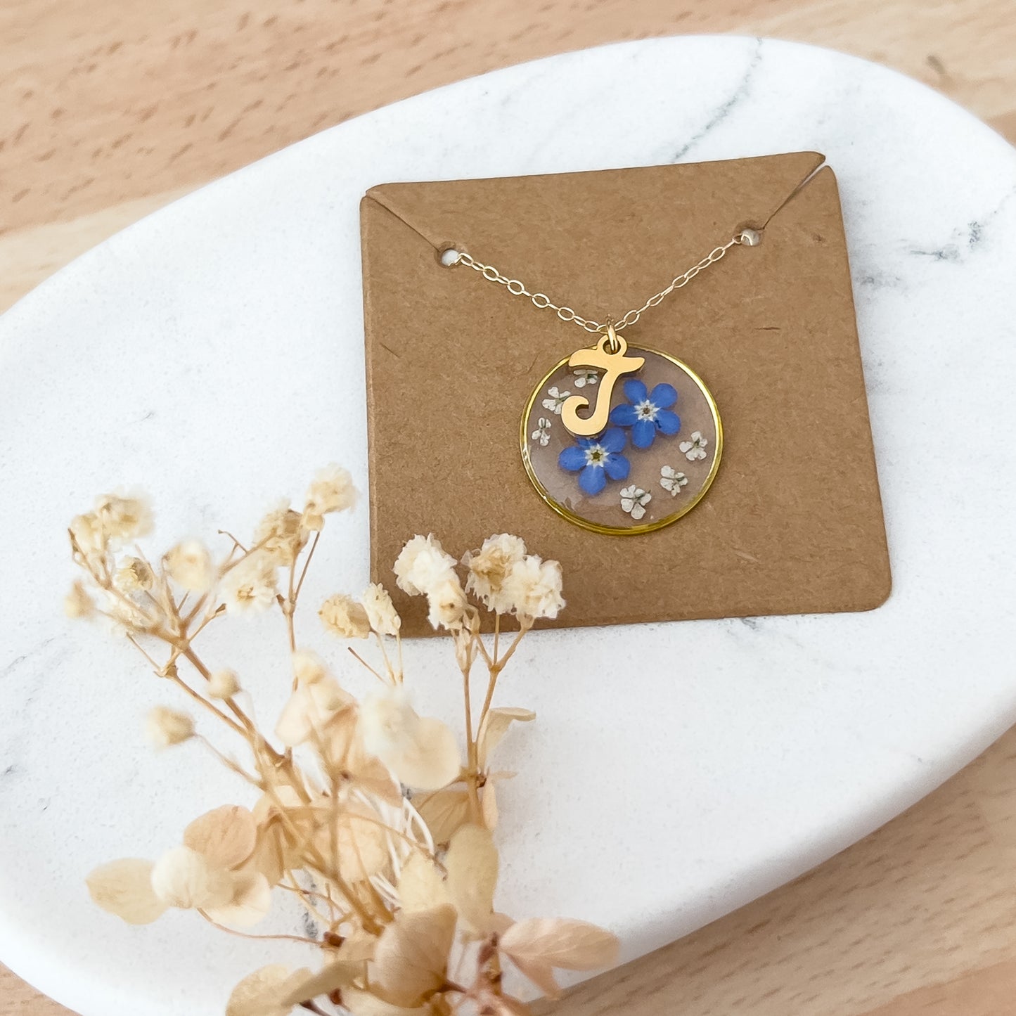 Gold Forget-Me-Not Necklace