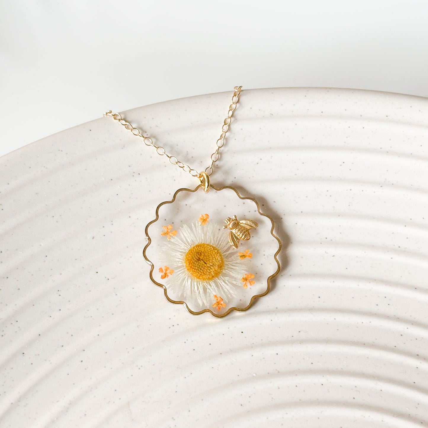 Daisy and Bee Necklace