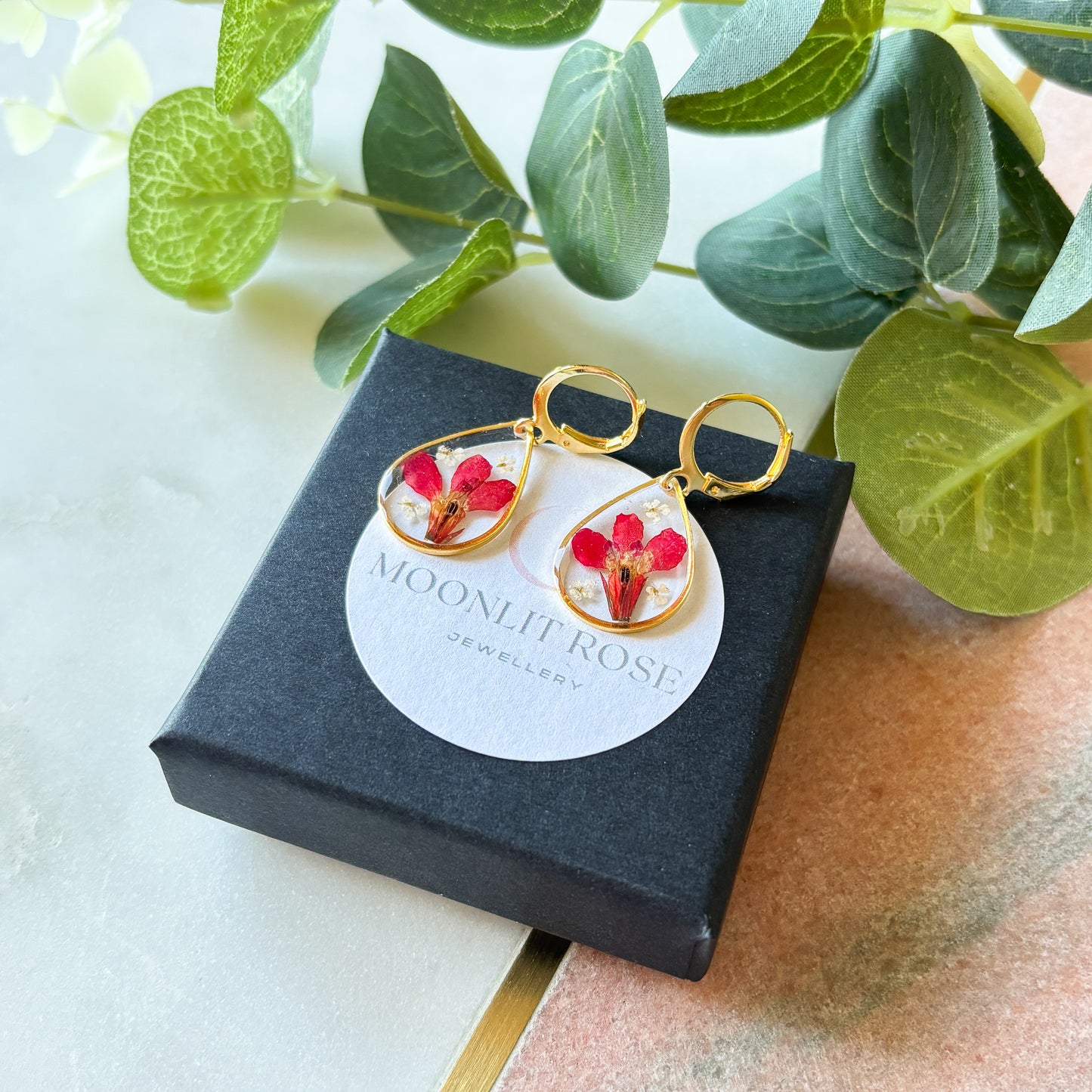 Red Lobelia Hoops