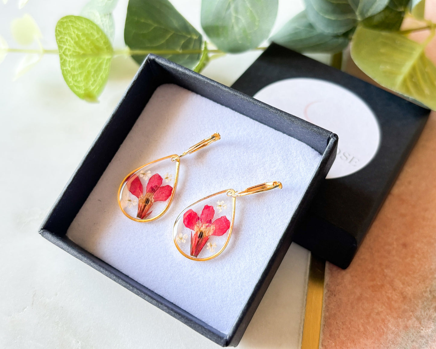 Red Lobelia Hoops