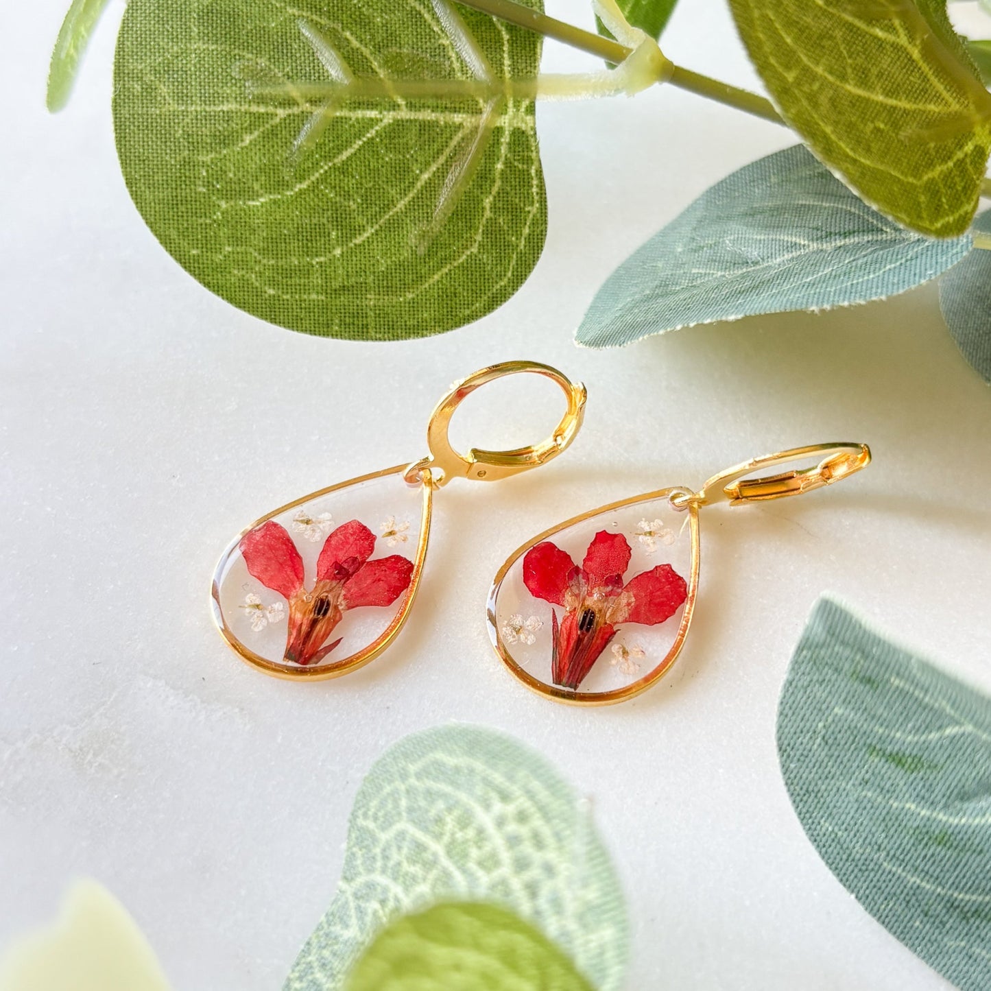 Red Lobelia Hoops