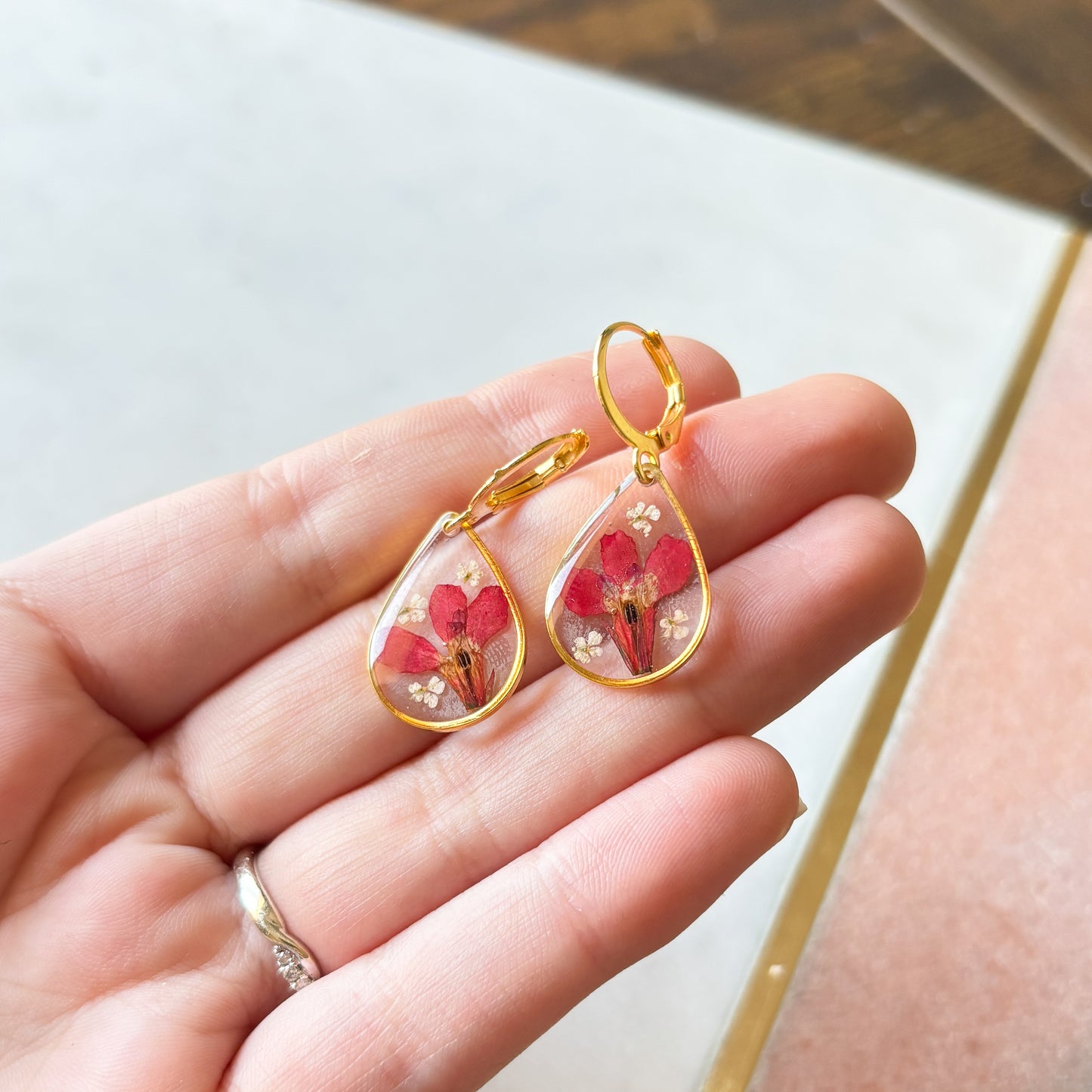 Red Lobelia Hoops