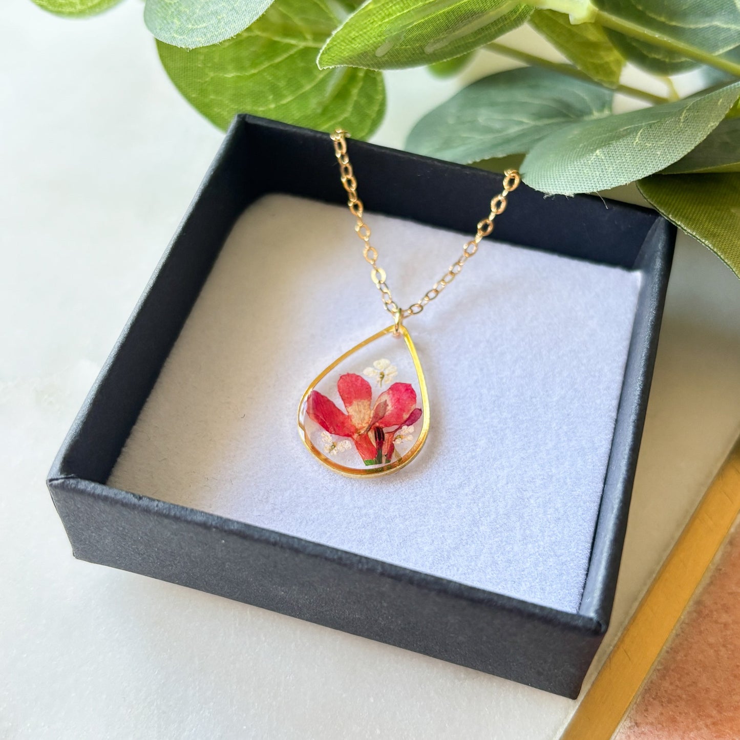 Red Lobelia Necklace