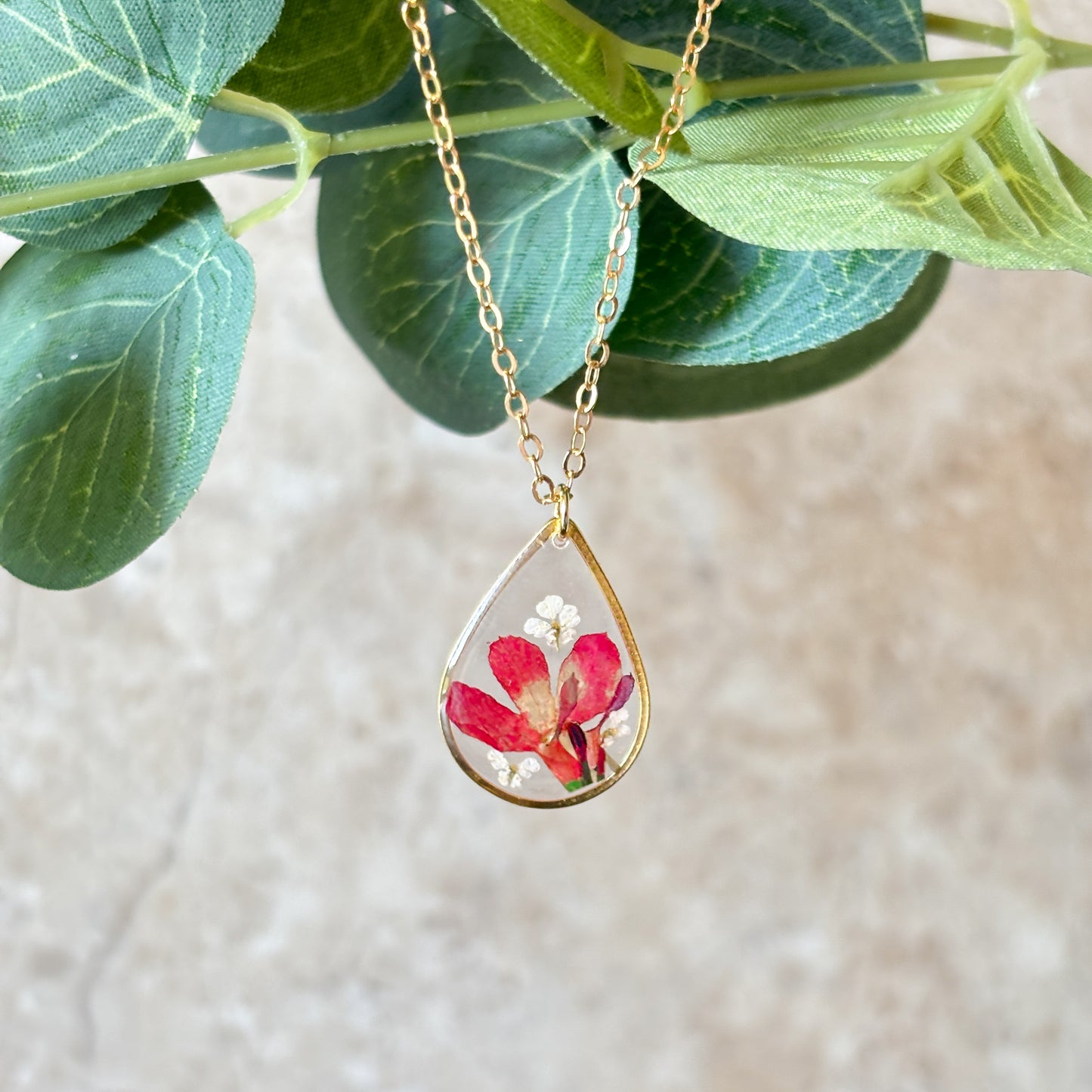 Red Lobelia Necklace