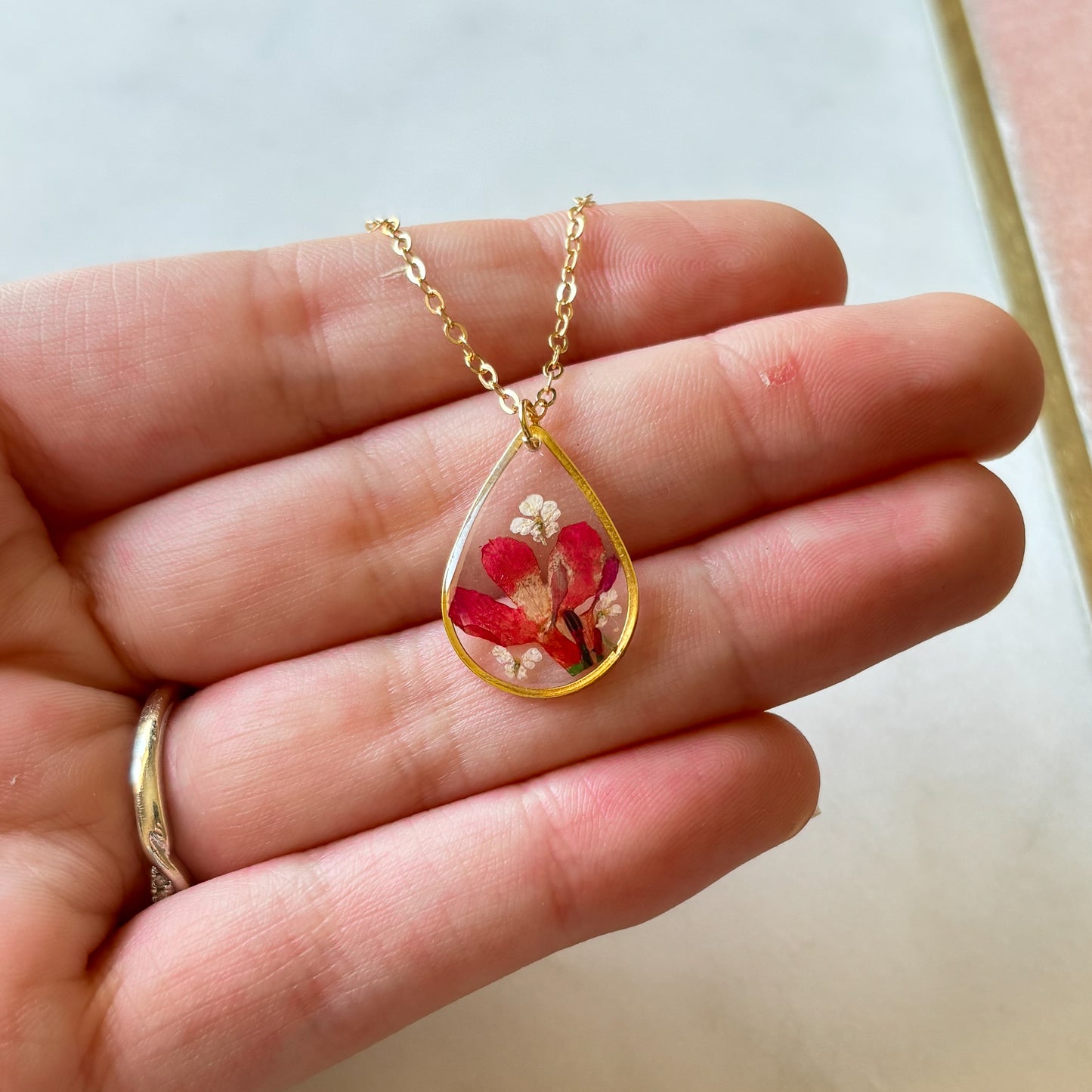 Red Lobelia Necklace