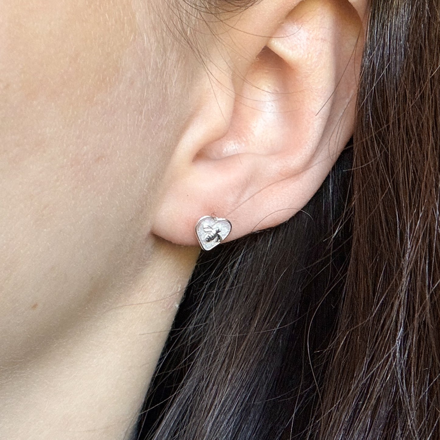 Sterling Silver Bee Studs