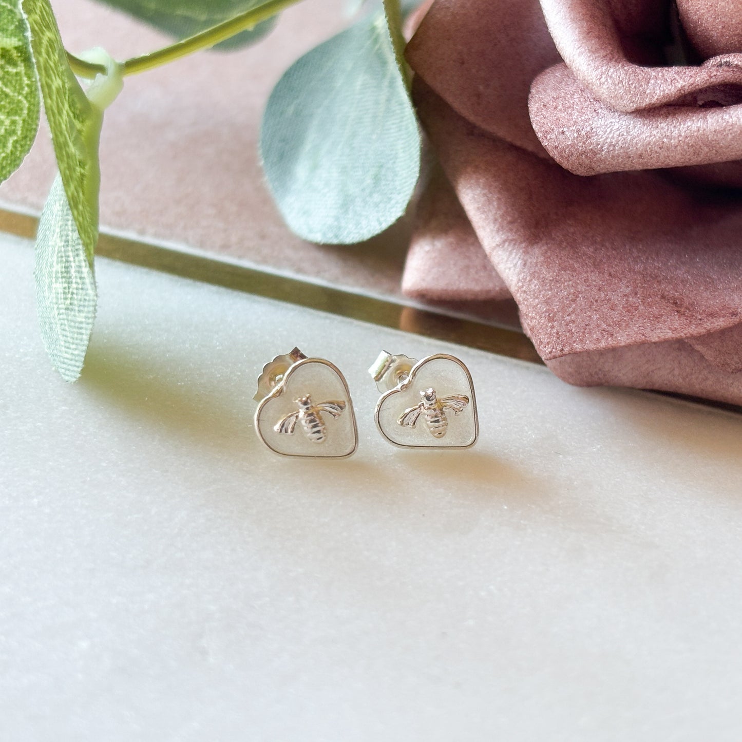 Sterling Silver Bee Studs