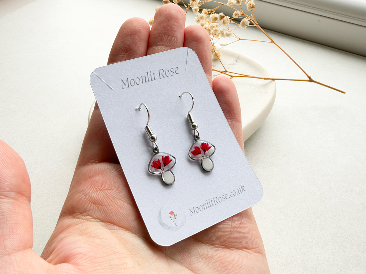 Mushroom Drop Earrings