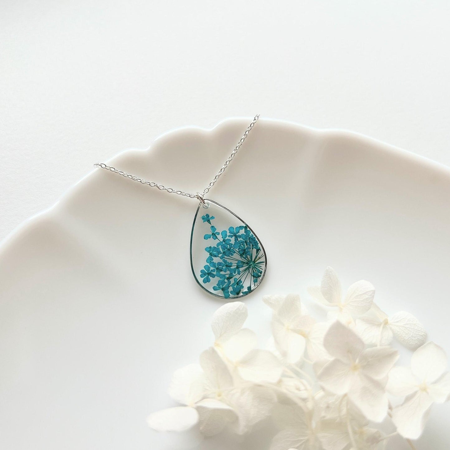 Blue Teardrop Necklace