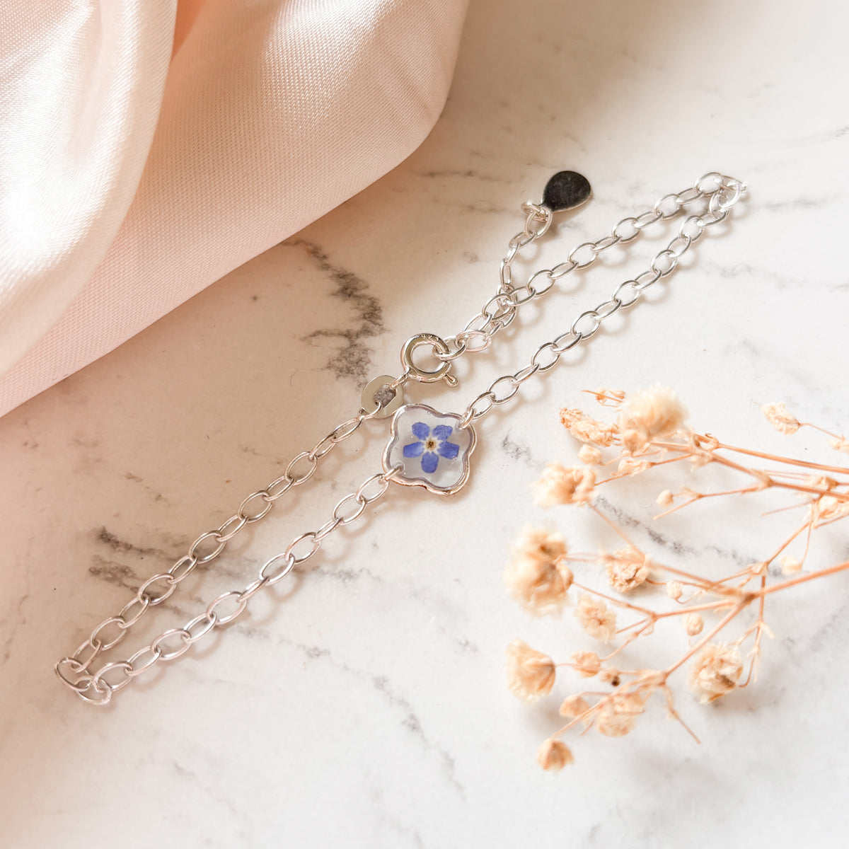 Forget-Me-Not Clover Bracelet