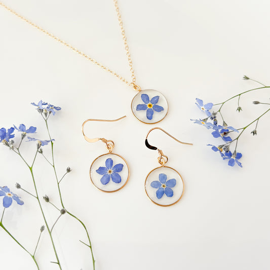 Gold Forget-Me-Not Necklace