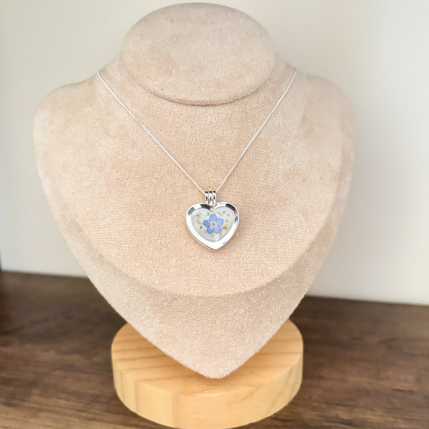 Silver Heart Ashes Locket