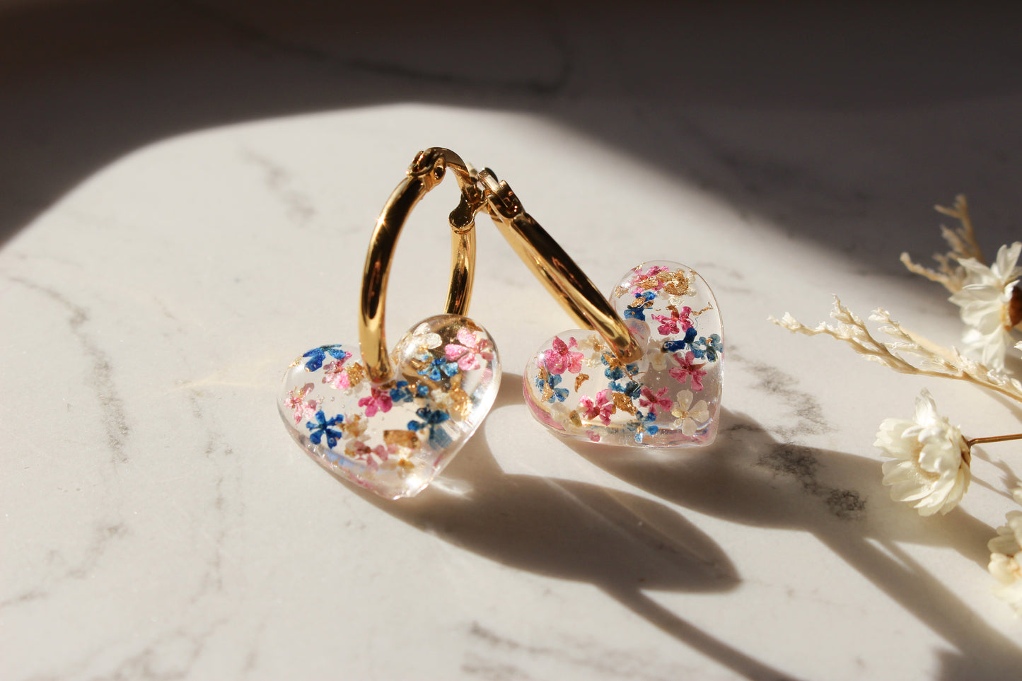 Floral Confetti Hoops