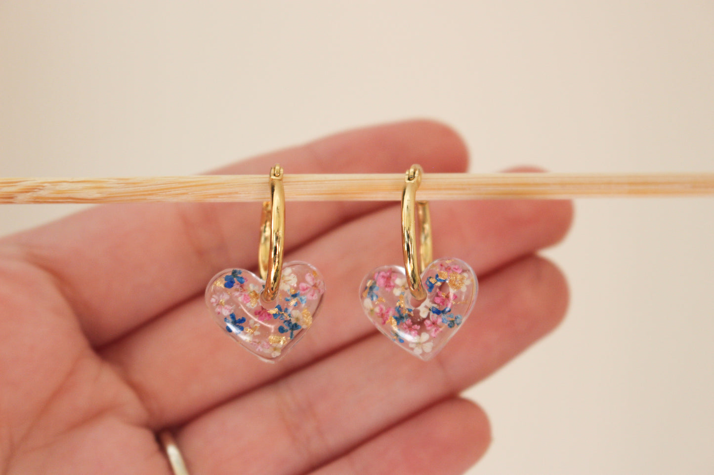 Floral Confetti Hoops