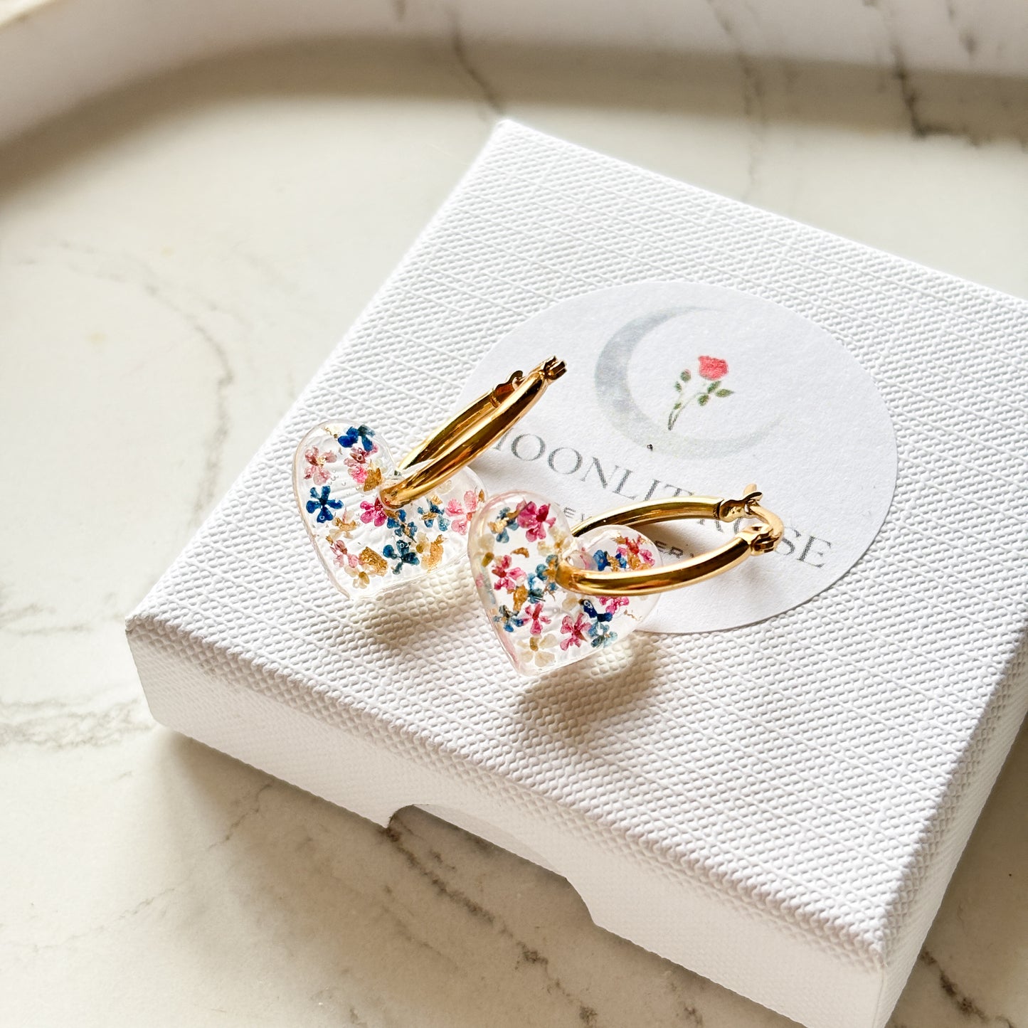 Floral Confetti Hoops