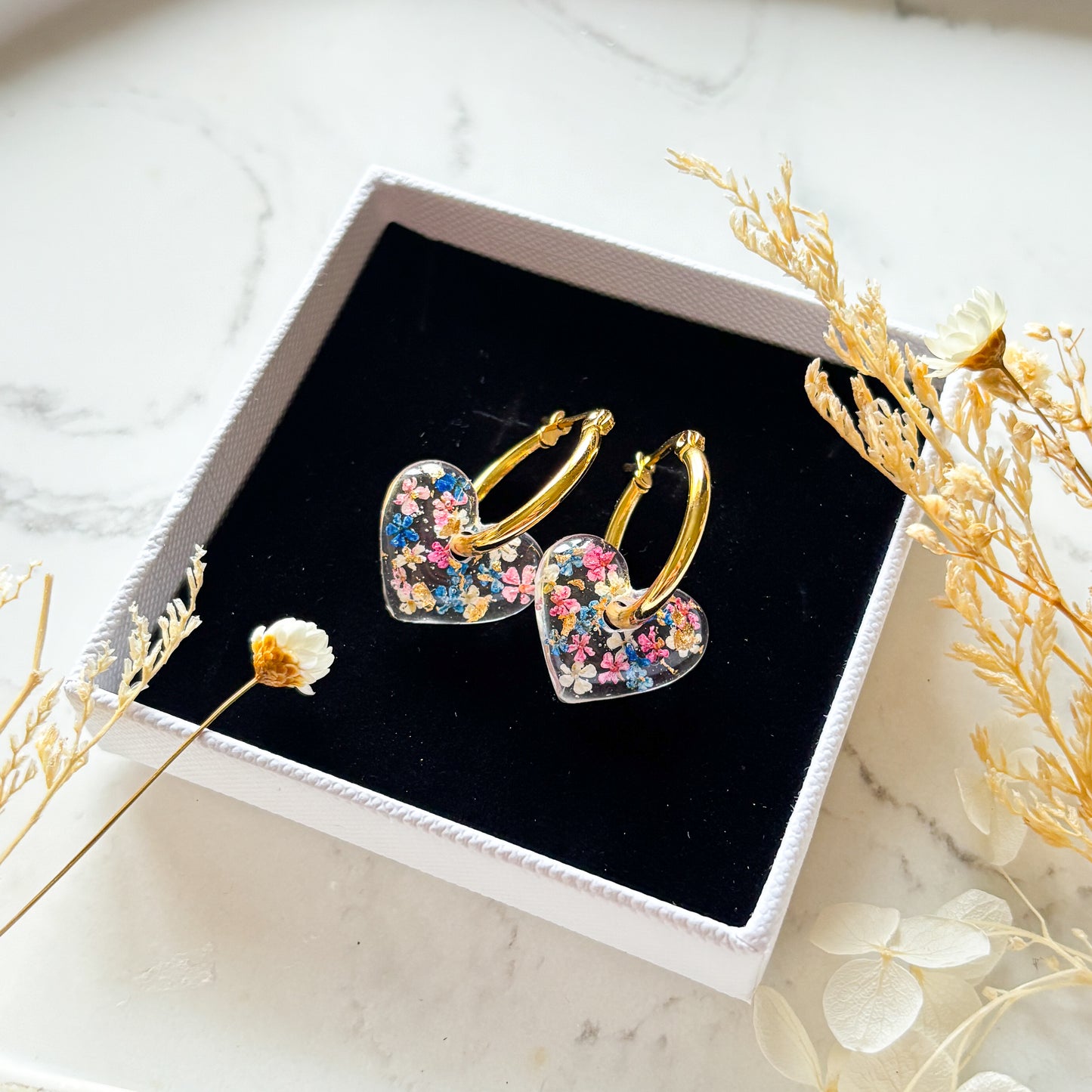 Floral Confetti Hoops