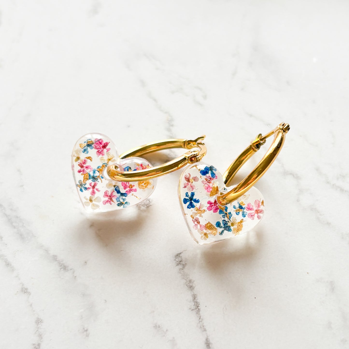 Floral Confetti Hoops