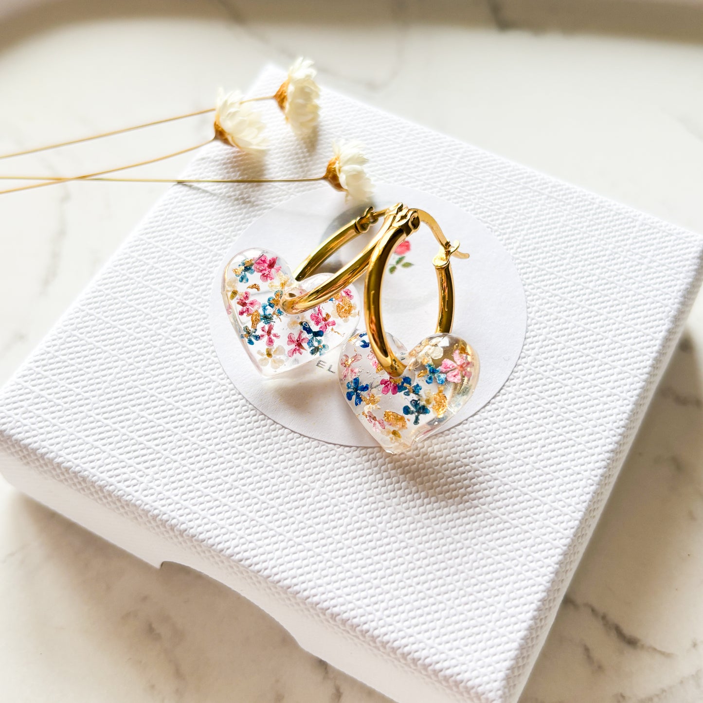 Floral Confetti Hoops