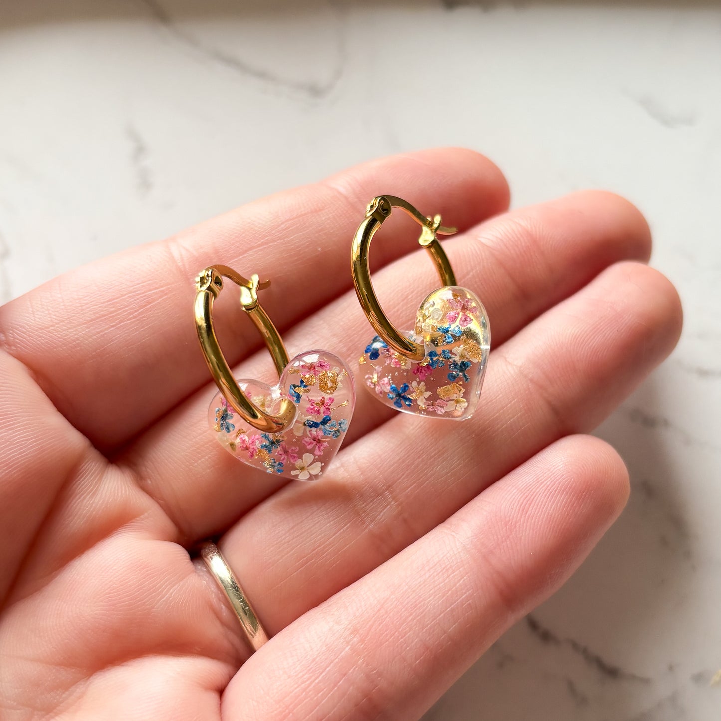 Floral Confetti Hoops