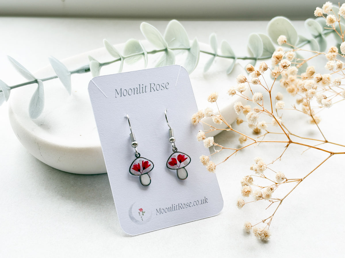 Mushroom Drop Earrings