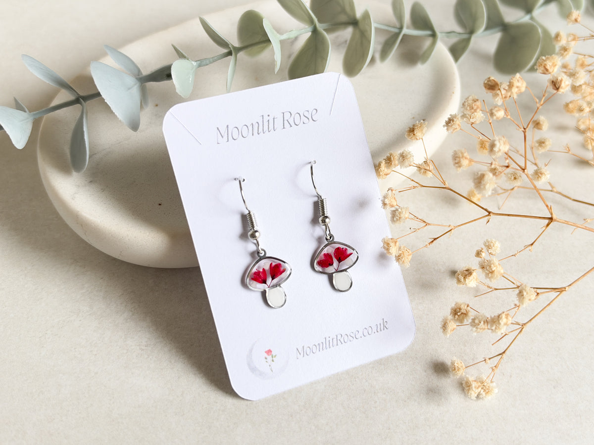 Mushroom Drop Earrings