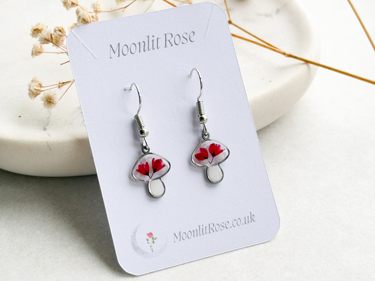 Mushroom Drop Earrings