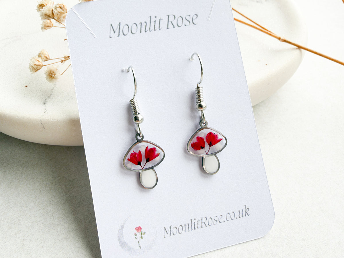 Mushroom Drop Earrings